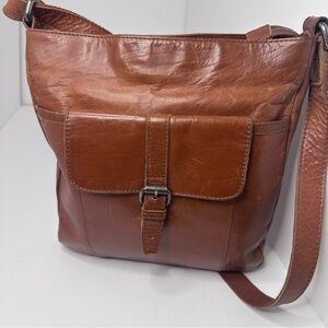 Spikes and Sparrow Brown Leather Crossbody/Shoulder Bag, Boho, Utility, Heritage